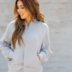 Relaxed Half Zip Hoodie
