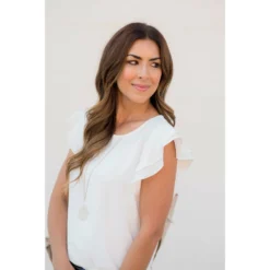 Duo Flutter Sleeve Tank Blouse -Women's Clothing Store BB 0984 be63a4a1 ee22 425d ae74 102790f24111