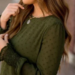 Micro Dot Cinched Sleeve Blouse 9 Micro Dot Cinched Sleeve Blouse -Women's Clothing Store BB 0985 6b6f7e6f 11cd 4213 b977 e56370be70e5 872448