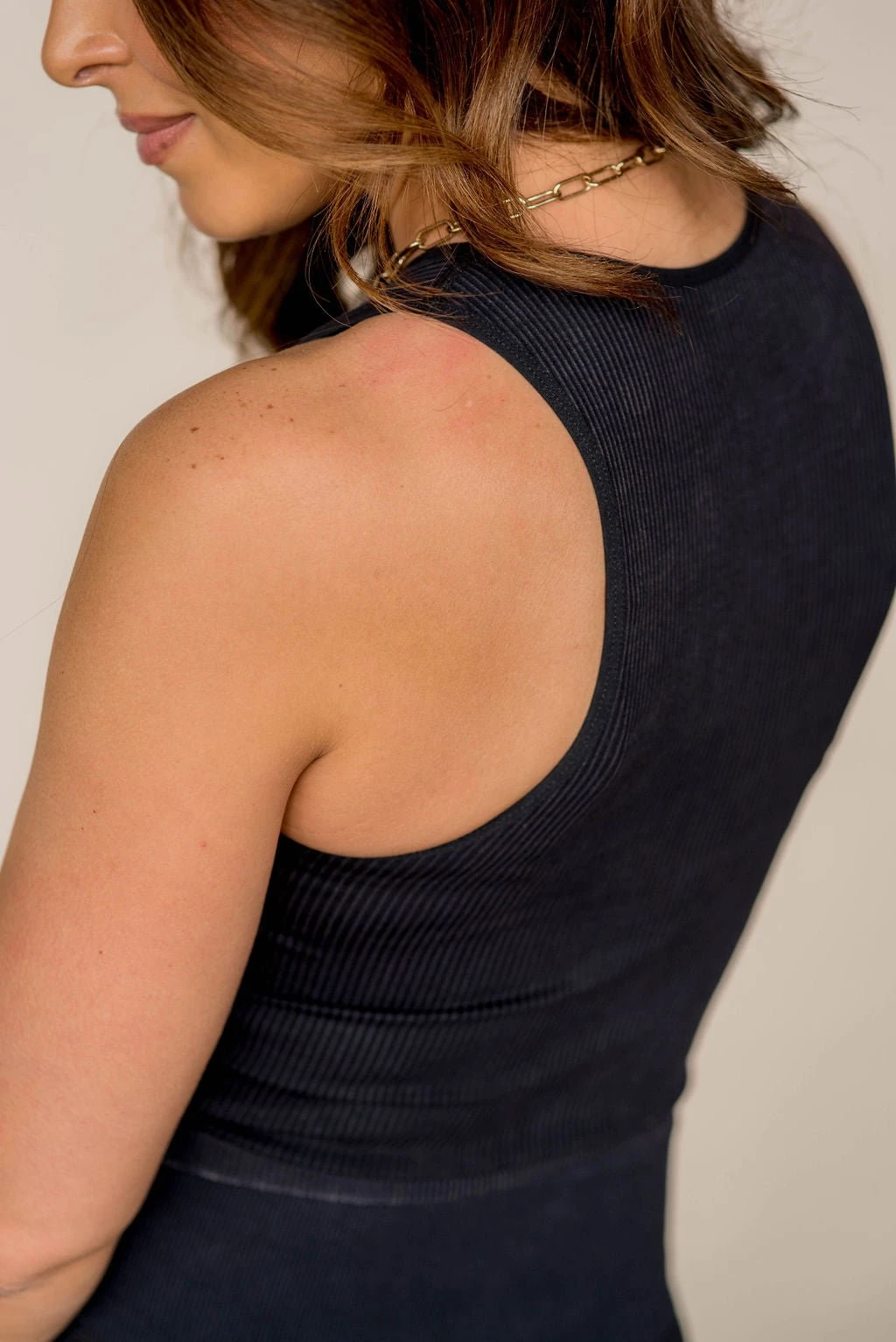 Cropped Ribbed Halter Tank 4 Cropped Ribbed Halter Tank - Image 4