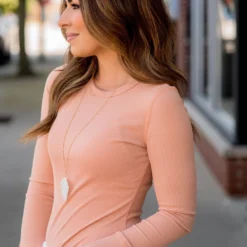 Lightly Ribbed Long Sleeve Tee 25 Lightly Ribbed Long Sleeve Tee -Women's Clothing Store BB 0987 e7297a2f 9092 41e2 a89f 21429bb0e69a 241428