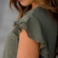 Double Flutter Swiss Dot Dress -Women's Clothing Store BB 1000 52c75141 890c 4844 82d3 a75deea3e5ca 548845