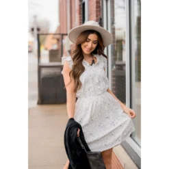 Splatter Dot Ruffle Dress -Women's Clothing Store BB 1011 c4034993 048e 4be8 aacf 85daae23325e