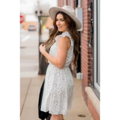 Splatter Dot Ruffle Dress -Women's Clothing Store BB 1021 8b011918 92e5 4af7 841a 1283477372f1