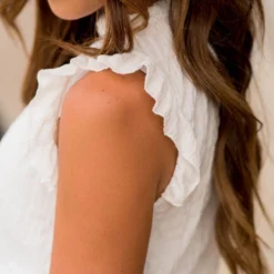 Subtle Textured Ruffle Trim Tank -Women's Clothing Store BB 1022 8c2027e8 b5f5 4c95 aa54 aeb3f1d7da7b 207241