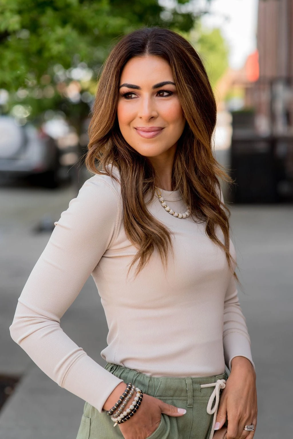 Lightly Ribbed Long Sleeve Tee 9 Lightly Ribbed Long Sleeve Tee - Image 9