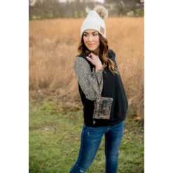 Cheetah Puffy Sleeve Solid Sweater -Women's Clothing Store BB 1055