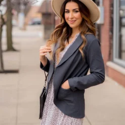 Woven Pocket Blazer -Women's Clothing Store BB 1075 c2631927 9110 4353 9909 21286453f191 343894