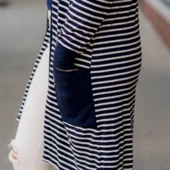 Thin Striped Solid Accent Tunic Cardigan -Women's Clothing Store BB 1147 d0680958 5698 47f9 b966 dd862d3a90d1 395638