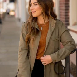 Button Tie Utility Jacket -Women's Clothing Store BB 1171 783c3647 5551 486f ae45 11021cbd29a9 386423