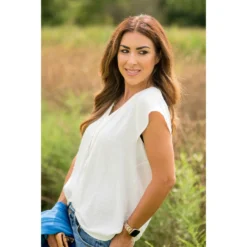 Swiss Dot V-Neck Blouse -Women's Clothing Store BB 1172 15a1ea84 8e18 46cc 84e0 52856804085d