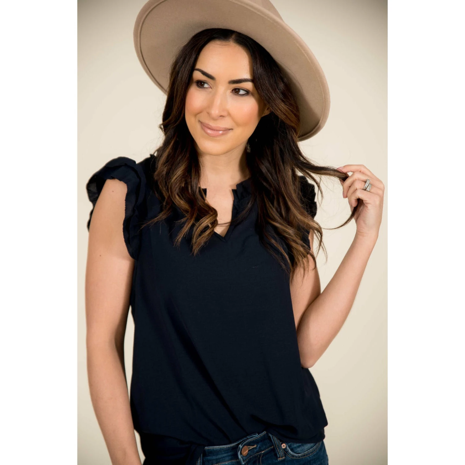 V-Neck Ruffle Tank 16 V-Neck Ruffle Tank - Image 16