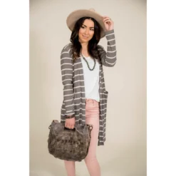 Textured Striped Tunic Cardigan -Women's Clothing Store BB 1184 826dbcb1 9868 41de ac51 cb2f0d7ec711