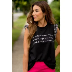 Good Things Are Coming Graphic Tank -Women's Clothing Store BB 1218 542d41a6 7b56 4956 b3dc c7c8795a426e