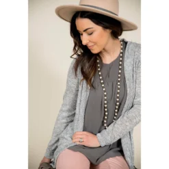 Raw Stitched Cardigan -Women's Clothing Store BB 1235