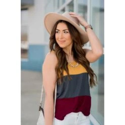 Trio Blocked Tank 16 Trio Blocked Tank -Women's Clothing Store BB 1249