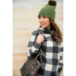 Buffalo Plaid Cowl Neck Sweater -Women's Clothing Store BB 1259 455c7739 749d 4a1a ba0d a5538298310e