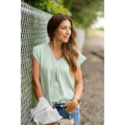 Swiss Dot V-Neck Blouse -Women's Clothing Store BB 1263 d1cc4dc7 34f2 40d8 b911 bbc2ecacf24b