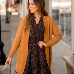 Splattered Long Sleeve Cinched Dress -Women's Clothing Store BB 1269 427995