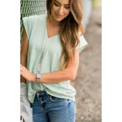 Swiss Dot V-Neck Blouse -Women's Clothing Store BB 1269 83c452a6 f7e6 440b a1d6 76c8b9bb1a60