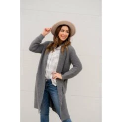 Ribbed Texture Cardigan -Women's Clothing Store BB 1271 423ad038 8304 4cbd a932 caf84b1a222c