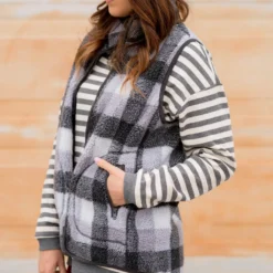 Buffalo Plaid Sherpa Vest 31 Buffalo Plaid Sherpa Vest -Women's Clothing Store BB 1278 8a917841 5f0b 4e32 86c0 e66480af5efc 777938