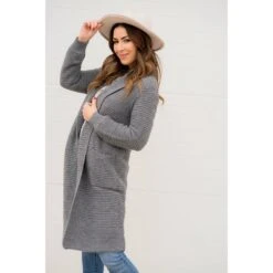 Ribbed Texture Cardigan -Women's Clothing Store BB 1278 9a8dafe5 ca1f 4e9f bcce 74c2fc15cd5d