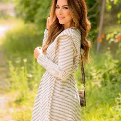 Striped Ruffle Accented Long Sleeve Dress -Women's Clothing Store BB 1288 fbd8d06a a557 4fc0 aac2 e12cd9960256 964178