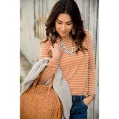 Stitched Long Sleeve Tee -Women's Clothing Store BB 1298 502152