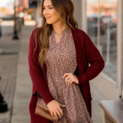 Splattered Long Sleeve Cinched Dress -Women's Clothing Store BB 1305 cef3e564 af25 4674 a7e7 175ecf7c20fc 479855