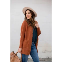 Distressed Cardigan -Women's Clothing Store BB 1323 195a6ae6 06db 4fee 93f7 bd2f1b59a7a2