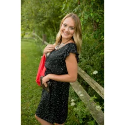 Speckled V-Neck Dress -Women's Clothing Store BB 1327