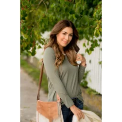 Betsey's Butter Soft Long Sleeve Basic Tee -Women's Clothing Store BB 1331