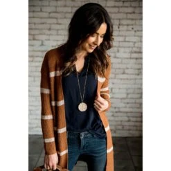 Ivory Striped Rugby Tunic Cardigan -Women's Clothing Store BB 1335 1806eaa2 0a2c 4be6 a2e2 979dbe260abb