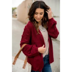 Knitted Detailed Sleeve Cardigan -Women's Clothing Store BB 1339 144496