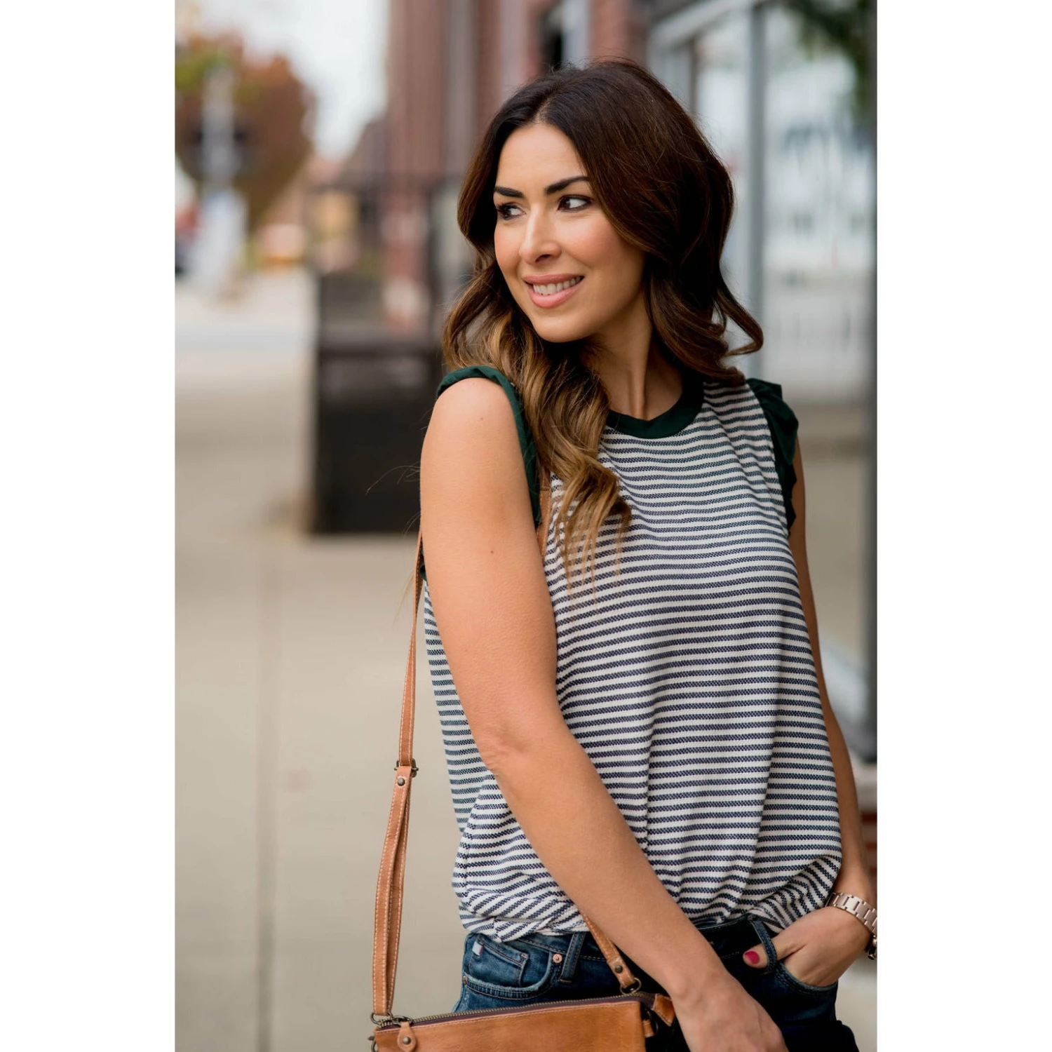 Cute & Sassy Striped Ruffle Tank 19 Cute & Sassy Striped Ruffle Tank - Image 19