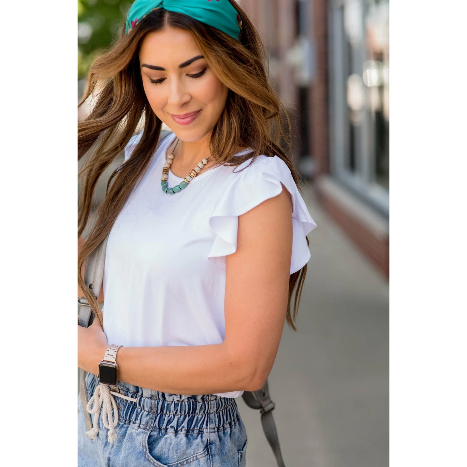 Super Soft Flutter Sleeve Tee 9 Super Soft Flutter Sleeve Tee - Image 9