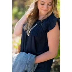 Betsey's Bibbed Ruffle Sleeved Blouse -Women's Clothing Store BB 1347 62c2ba4c f526 45be be40 331ddc353117