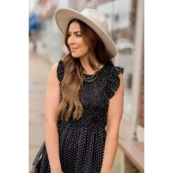 Smocked Diamond Pattern Midi Dress -Women's Clothing Store BB 1348 d68a0409 11a1 4b0a a882 ac481c0011b9