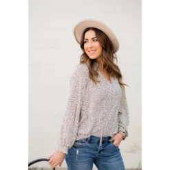 Mini Dot Drawstring Blouse -Women's Clothing Store BB 1359 feebba9e 72f0 4a7e 8484 f445c5107289