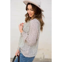 Mini Dot Drawstring Blouse -Women's Clothing Store BB 1367 b4dcfaa4 e3fb 4eb3 93f5 abd567d1a427