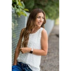 Textured Dot Tank -Women's Clothing Store BB 1393