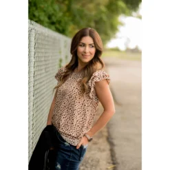 Double Tiered Sleeve Cheetah Blouse -Women's Clothing Store BB 1408 814c869c 8125 4fdc b90e 47bb21514ce6