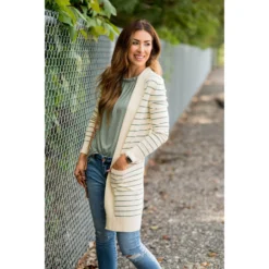 Thin Striped Cardigan-Cream -Women's Clothing Store BB 1411 3333aaf0 4da4 4143 9878 4236110a0214