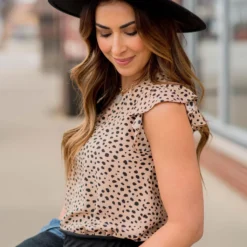 Safari Flutter Trim Blouse -Women's Clothing Store BB 1411 978cecf1 b417 4674 be06 96c0a61d110a 427129