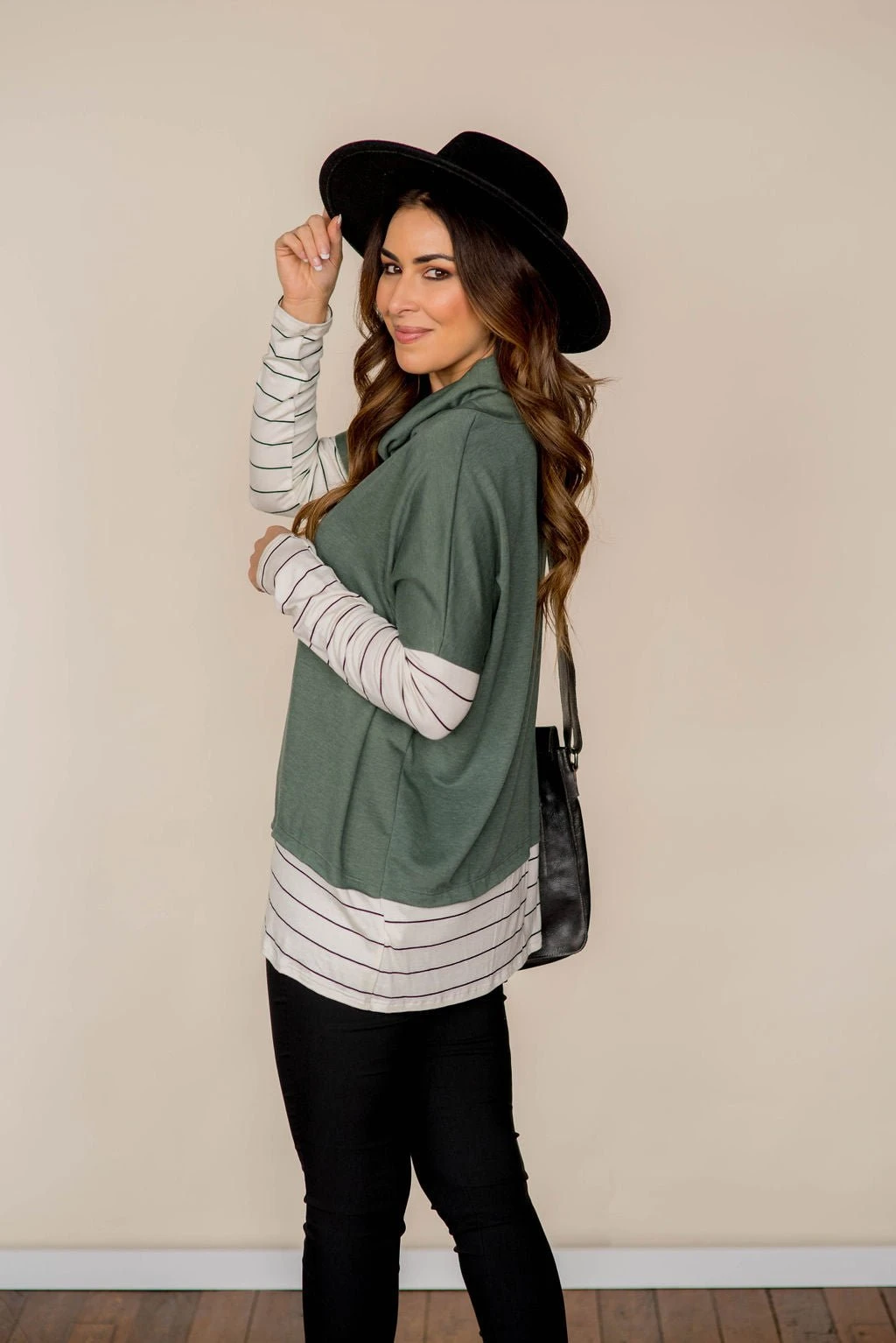 Hint Of Stripes Cowl Neck 13 Hint Of Stripes Cowl Neck - Image 13