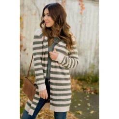 Every Day Loose Knit Striped Cardigan -Women's Clothing Store BB 1431 94fdcd8e 7bab 4a86 8a20 4d73a6648ad3