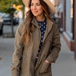 Button Tie Utility Jacket -Women's Clothing Store BB 1432 d72c39a8 8130 4c01 a3d4 875272ad4366 572446