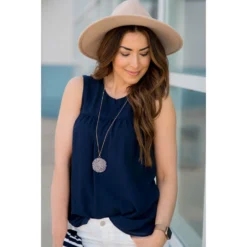 Slit Blouse Tank -Women's Clothing Store BB 1433 ce793820 532c 41b6 bd4d 40051535940e