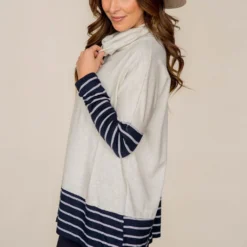 Trimmed Cowl Neck Sweatshirt -Women's Clothing Store BB 1455 8e7ba0a7 1647 495c add9 4136825a5246 754759